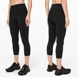 Lululemon Wunder Under Crop (High-Rise)  21" Black‎ Size 4
